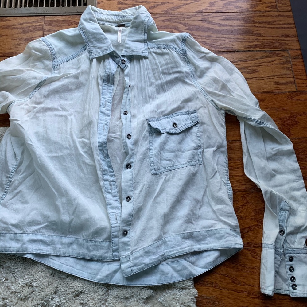 Crop denim top